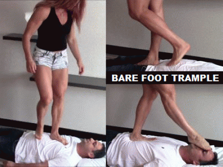 Bare Foot Trampling - Mysteria wants to have some fun with her slave eric. She tramples him with her bare feet, she walks, dances and jumps on his body and stands on his face. Is eric enjoying it as much as mysteria?

hd - 1280x720p