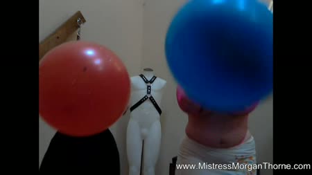 Four Foot Balloon Race 720 Mp4 - Ms morgan thorne and bunny have huge four foot balloons and no air pump to blow them up with. They decide that it will be fun to have a race to see who can blow them up by mouth first. They've always been a little competitive and silly. They run into the first problem when they find that the lip of the balloon is too big for their mouths. They figure it out and start blowing up the balloons, slowly filling them with air. As they go, they start to get light headed, they've been hyperventilating! Watch as they giggle and try not to fall over while still not giving up on the balloons, neither one willing to admit defeat.	
finally, they have to admit that they can't keep up the pace of blowing up these balloons, so they decide to have fun letting the air out, making lots of silly noises, blowing the air on each other and generally being silly *****. Enjoy this rare candid clip of ms morgan!		
in this clip: ms morgan thorne, bunny, balloons non-pop, candid, laughing, corset, gothic *****, curvy women, large balloons